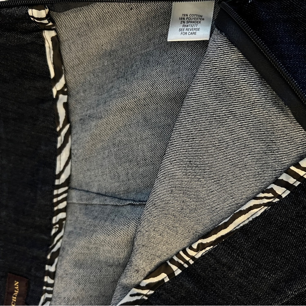 Dana Buchman Dark Blue Straight Leg Trouser Denim Pants - Picture 5 of 9